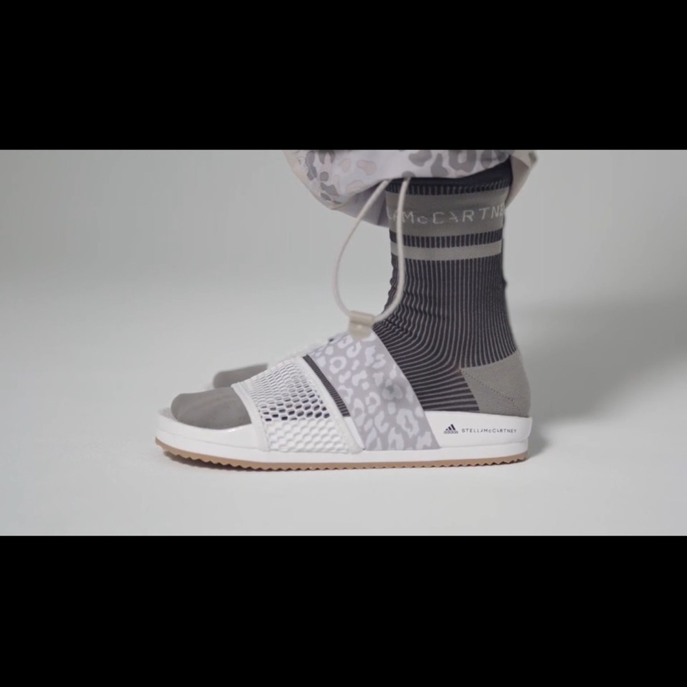 Stella McCartney x adidas Wmns Stella-Lette Slides 'Leopard Print - White' - 9 - Picture 5 of 5